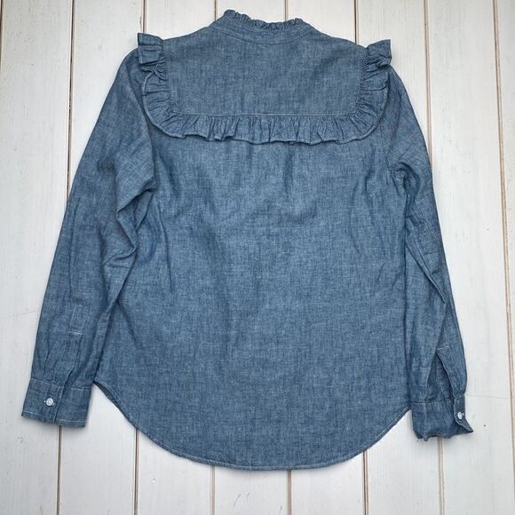 Levi's Chambray Ruffle Shirt - Picture 3 of 13